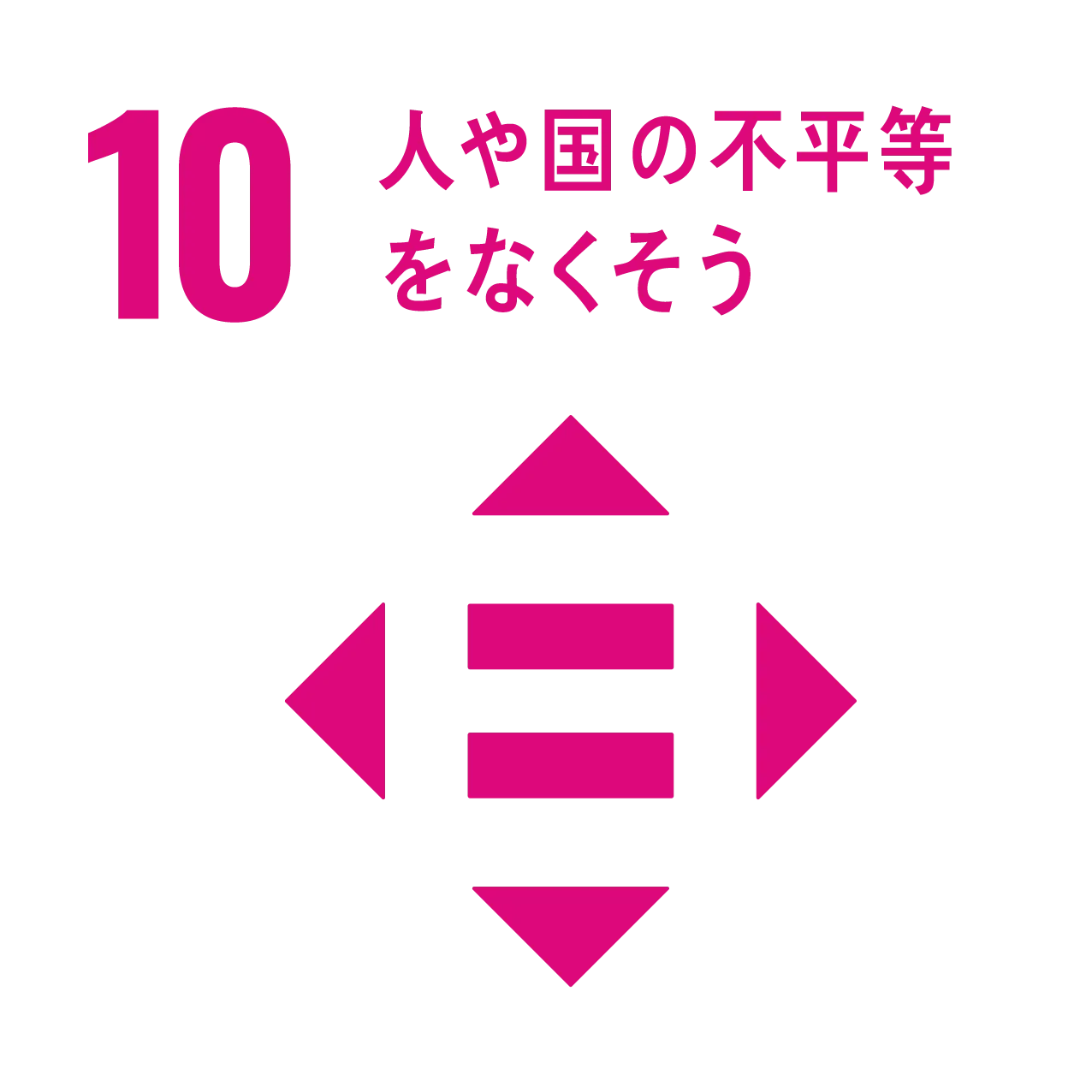 SDGsアイコン10 人や国の不平等をなくそう
